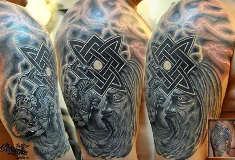 Татуировки обереги: славянские, буддийские, тибетские, индейские