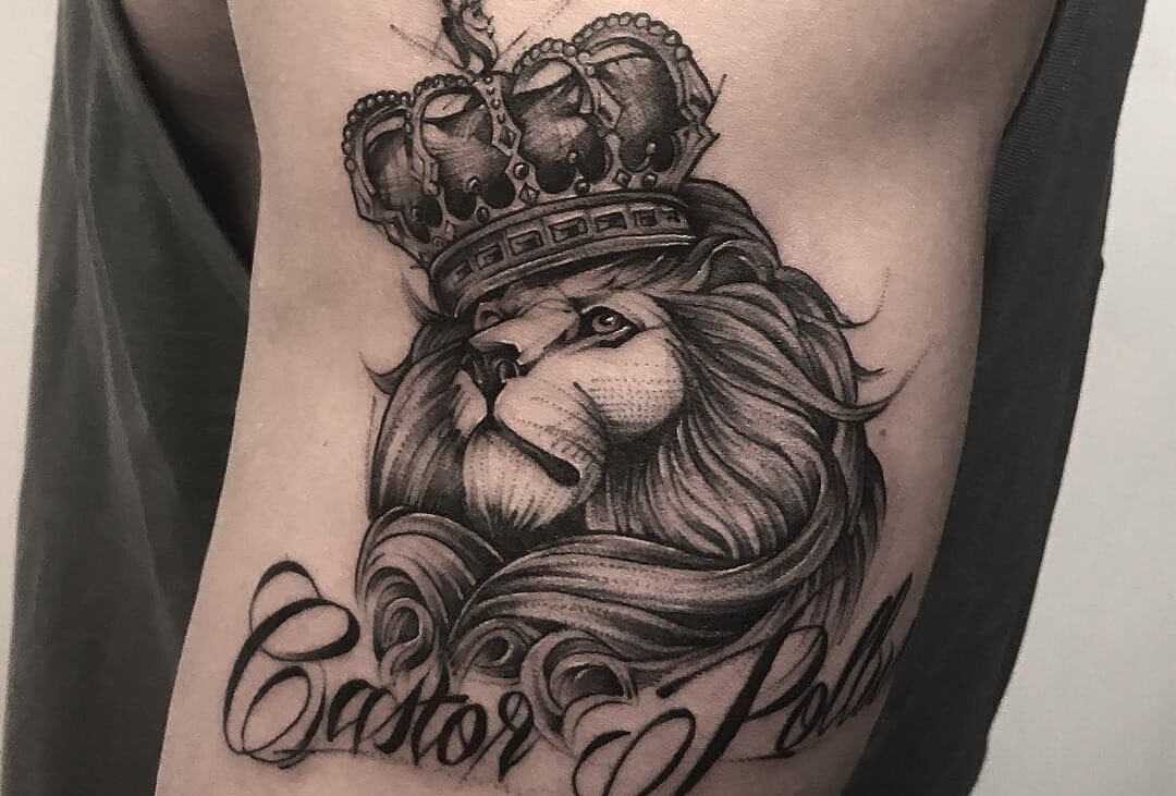 Тату лев: значение, эскиз, фото, мужские, на руке, с короной, для девушек, на спине, львица