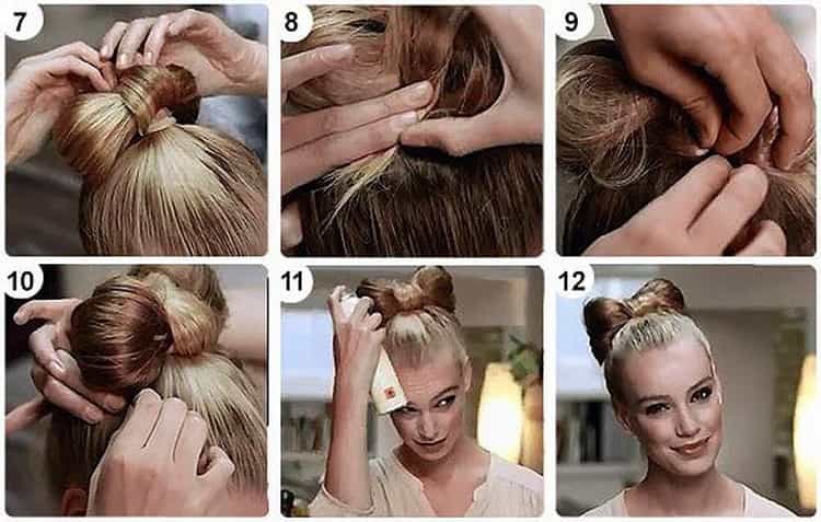 Как сделать прическу бантик из волос пошаговая фото инструкция