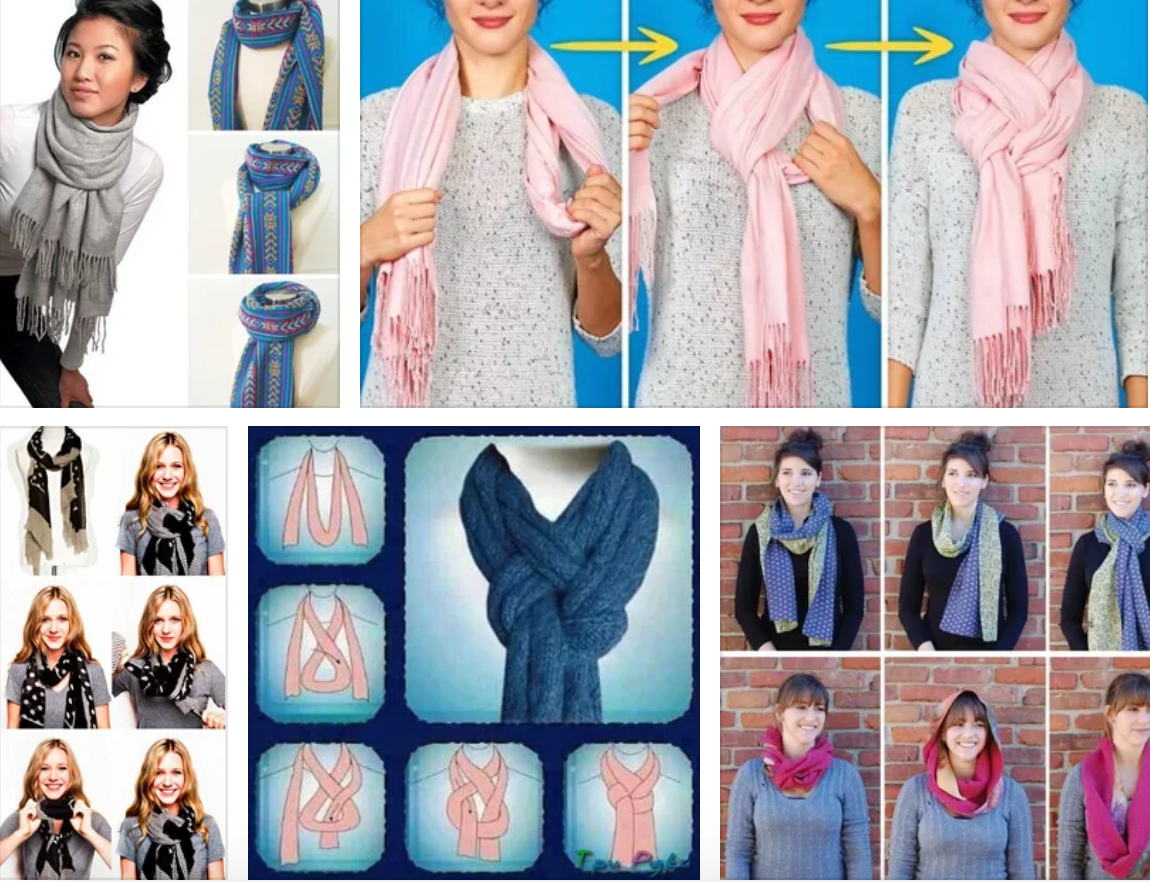 Как завязать шарф на пальто красиво: мужчине, женщине, в зависимости от модели