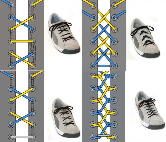 Шнуровка кроссовок - 50 вариантов, как завязать шнурки на кроссовках красиво