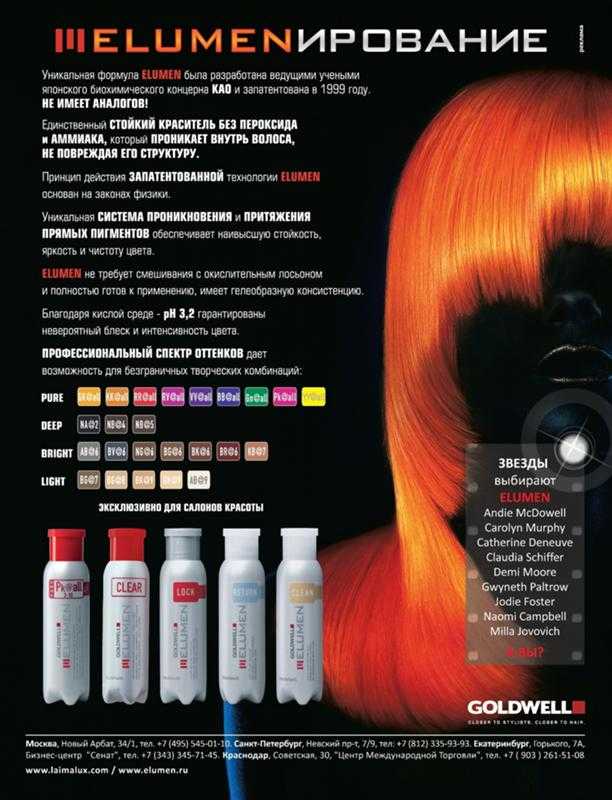 Goldwell elumen clear -краска для волос элюмен (прозрачный) 200 мл