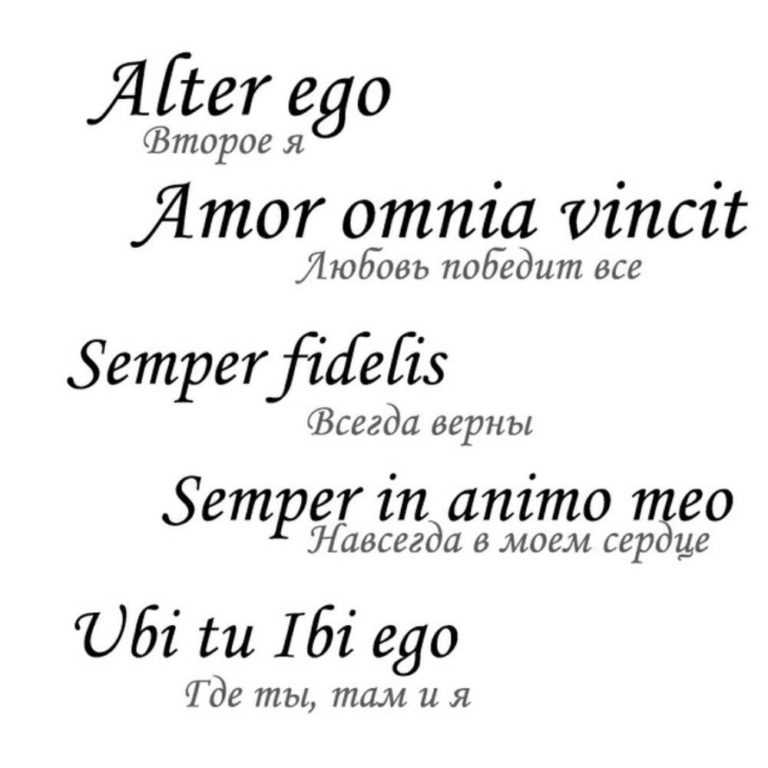 Красивые тату надписи на латыни с переводом для девушек (много фото) . оригинальные идеи